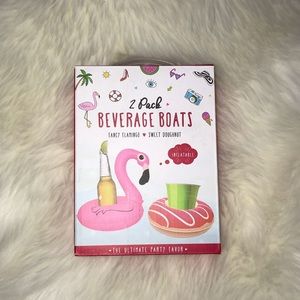 2 Pack Flamingo and Donut Beverage Floats